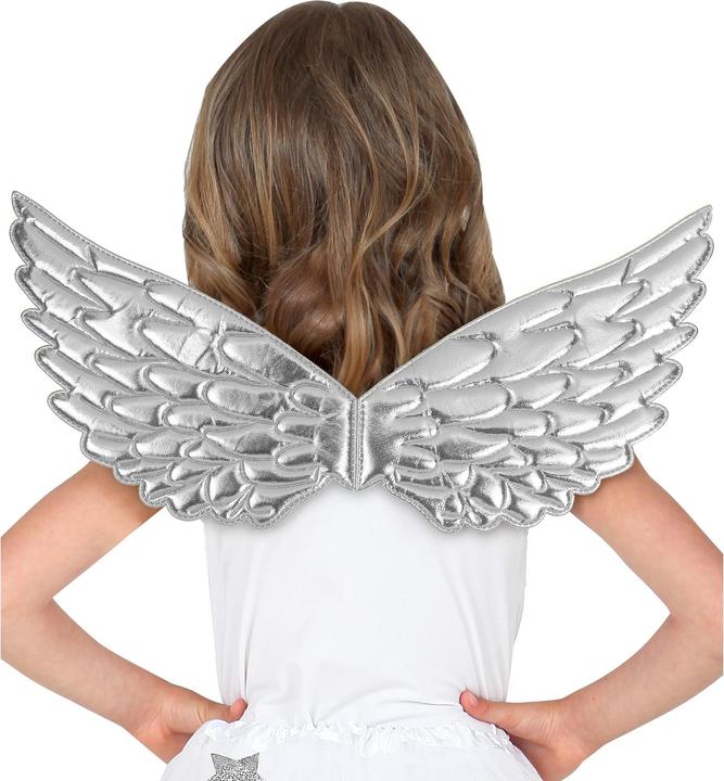 Image du produit Widmann Ailes d'ange argentées en plastique pour enfants 43x22cm