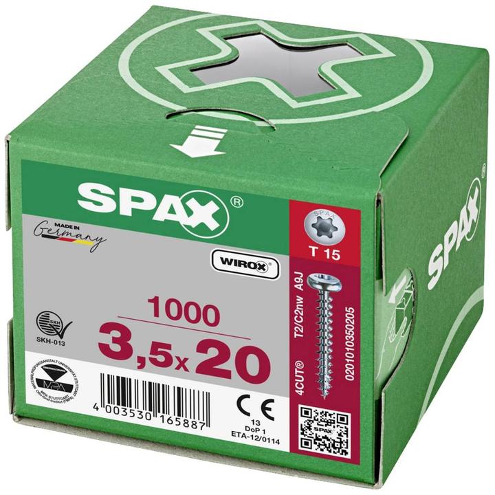 Actual product image Spax Chipboard screws PH T15 3,5x20 mm (1000 Screws per piece)