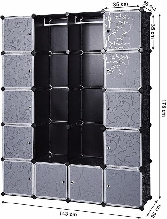 Actual product image Songmics Milo (143 x 36 x 178 cm)