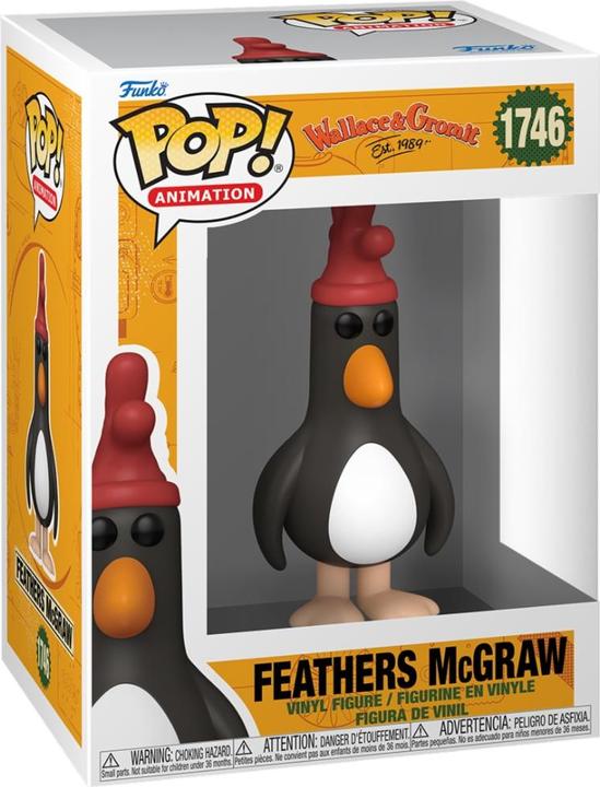 Actual product image Funko Wallace & Gromit POP! animation vinyl figure Feathers McGraw 9 cm
