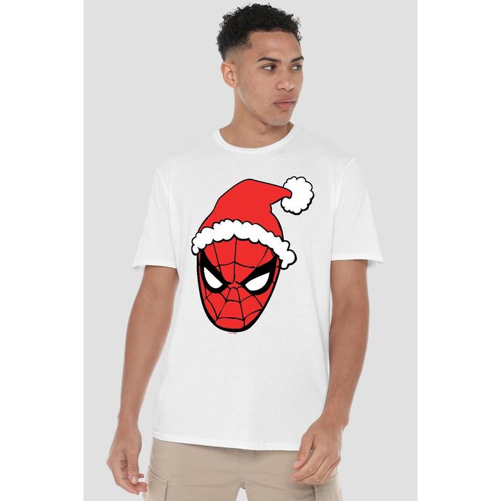 Actual product image Spiderman Mens Santa Hat T-Shirt (3XL)