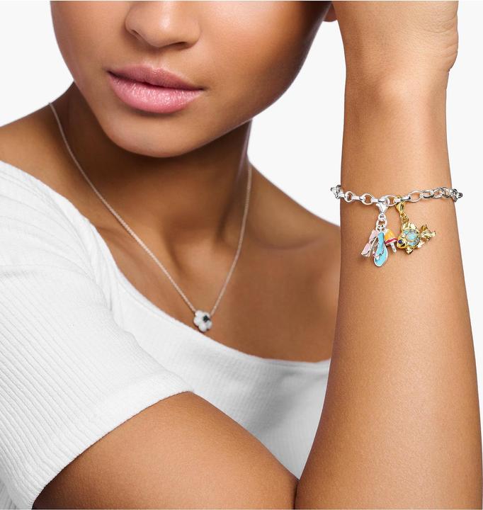 Produktbild Thomas Sabo Charm-Anhänger Sonnenbrille Flip Flop und Eis Silber (925er Silber, Emaille)
