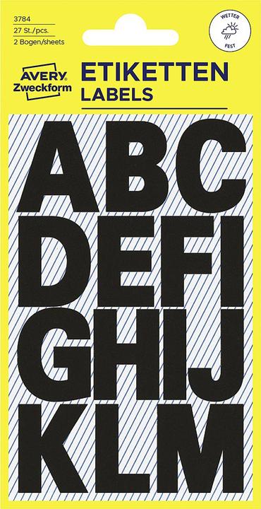 Actual product image Z-Design Letter Labels Universal Bold