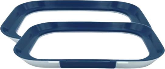 Image du produit Livington Plateau fraîcheur Flex & Fresh 2 pièces, bleu/blanc (3.17 l)