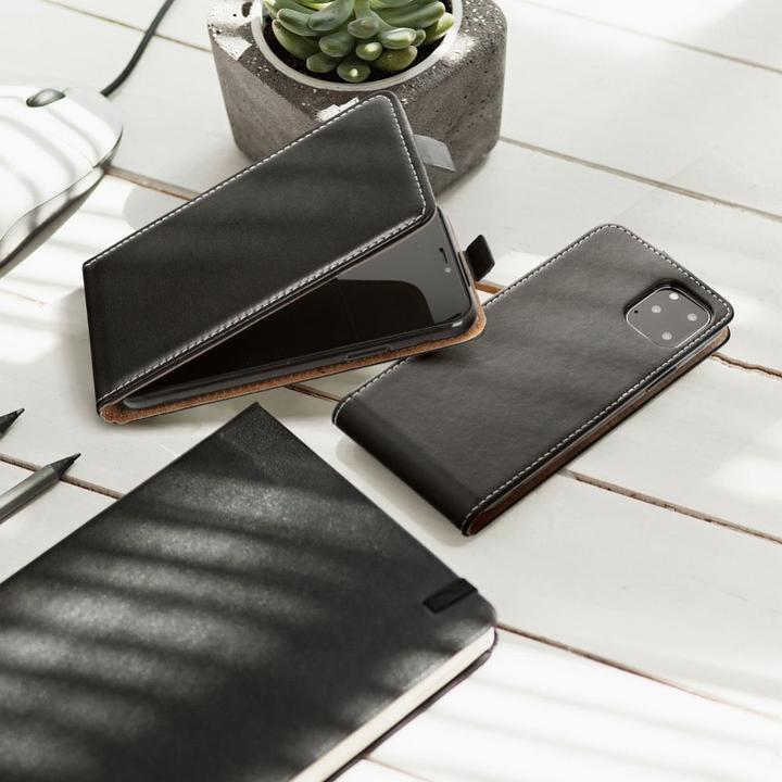 Actual product image OEM Book case Flip Case SLIM FLEXI FRESH for IPHONE 16 black (Apple iPhone 16)