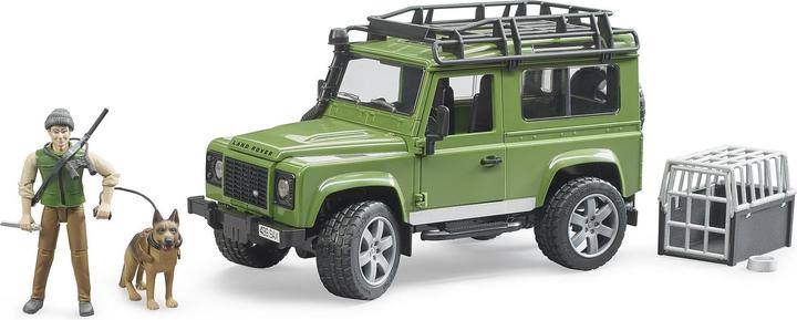 Image du produit Bruder Land Rover Defender Station Wagon avec garde forestier et chien