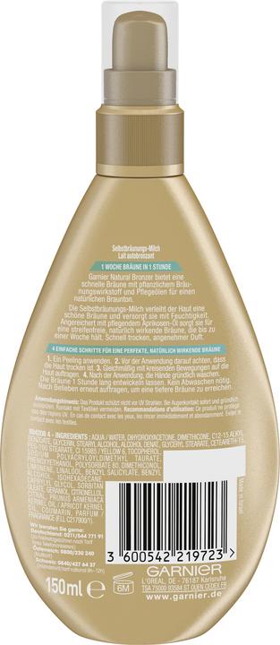 Image du produit Garnier Natural Bronzer (Crème autobronzante, 150 ml)