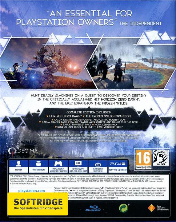 Produktbild Sony PlayStation Hits: Horizon Zero Dawn - Complete Edition (PS4, Multilingual)