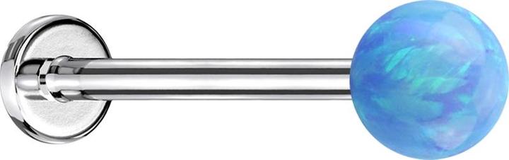 Immagine prodotto Star Piercing Micro Labret argento con sfera Opale azzurro (senza ottone, Acciaio chirurgico 316L)