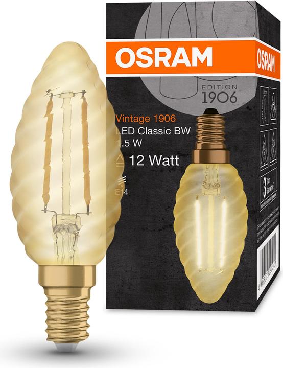 Produktbild Osram Vintage 1906 Led Classic B (E14, 1.50 W, 120 lm, 1 x, G)