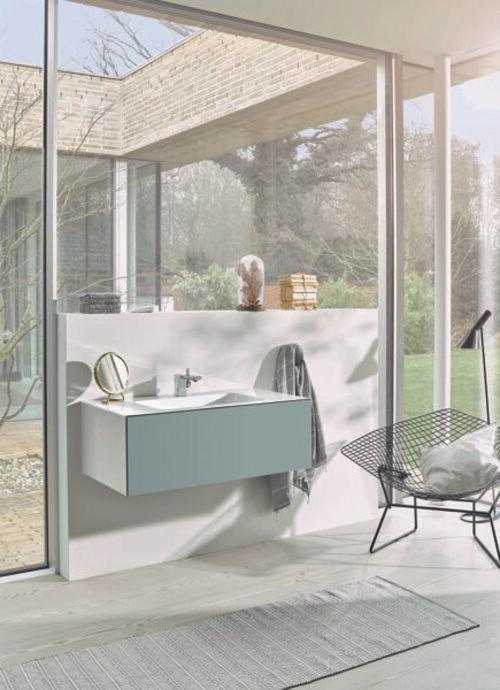 Produktbild Alape WP.Folio7 Waschplatz, 1254x350x500mm, Waschtischunterschrank 2 Vollauszüge, Waschtisch mit Ha