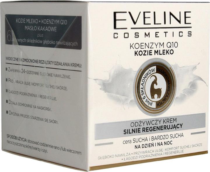 Image du produit Eveline Coenzyme Q10 Crème Nourrissante Régénératrice Pour Peau Sèche et Très Sèche Pour (50 ml, Crème 24h)