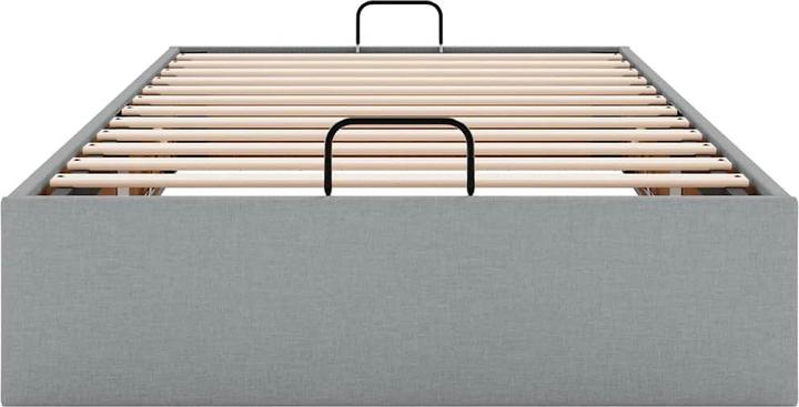 Actual product image VidaXL Ottoman bed without mattress Light grey 160x200 cm fabric (160 x 200 cm)