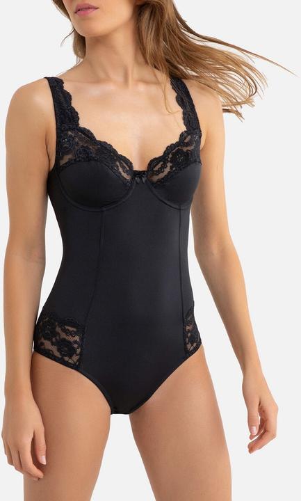 Image du produit La Redoute Collections Body en microfibre avec détails en dentelle (85 B)