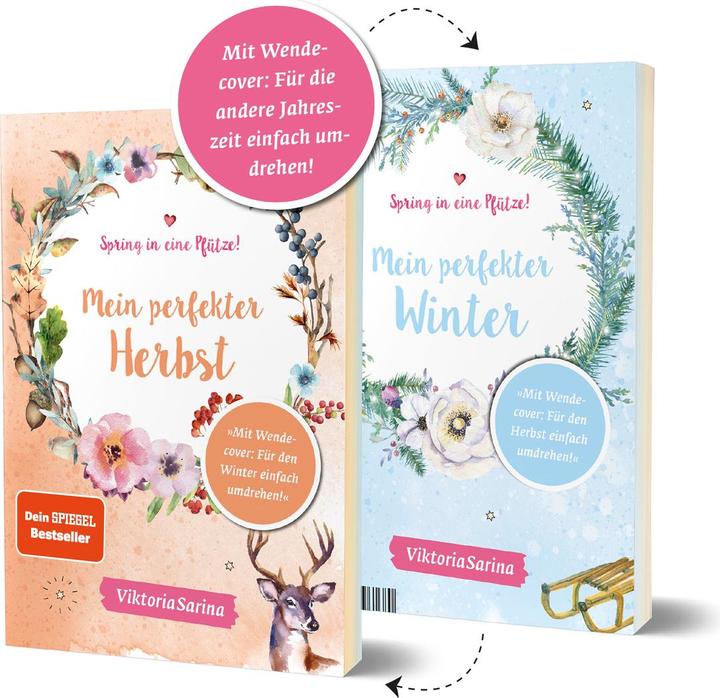 Actual product image Spring in eine Pfütze! Mein perfekter Herbst/ Mein perfekter Winter. Wendebuch (German, Victoriasarina, 2021)