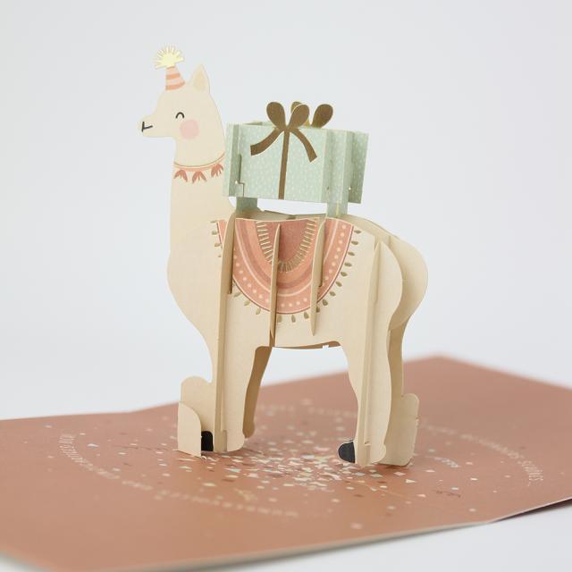 Immagine prodotto Biglietto pop-up - Oggi festeggiamo l'alpaca
