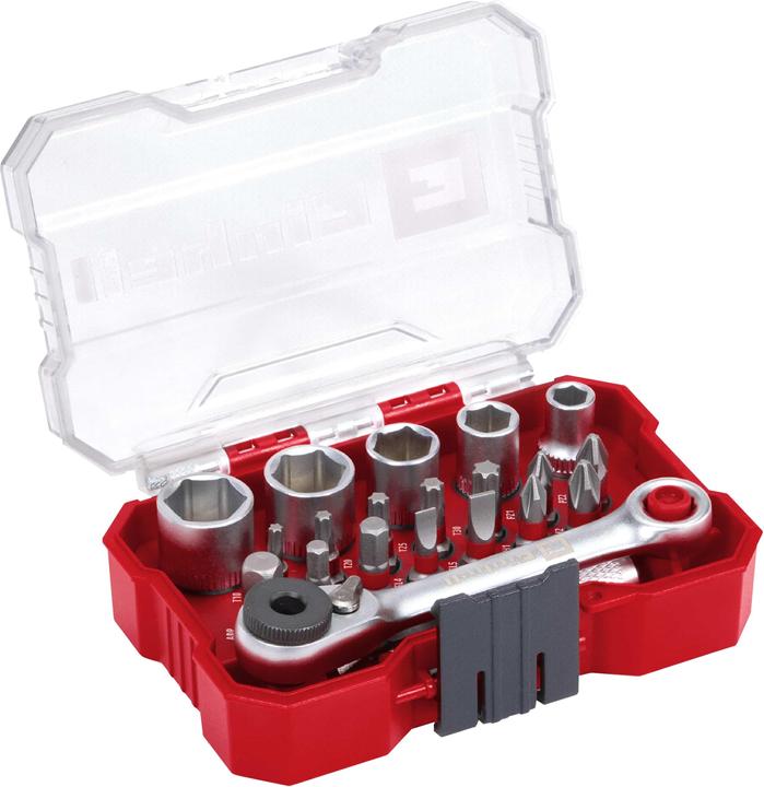 Actual product image Einhell Socket spanner bit insert set 1/4" (6.3 mm) 21 pieces 118683 (10 mm, 6 mm, 12 mm, 8 mm, 13 mm)