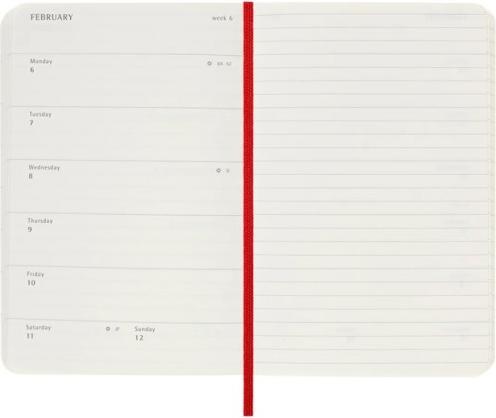 Actual product image Moleskine 18 months weekly note calendar 2023/2024, Pocket/A6, 1 Wo = 1 page, right lined (A6, English)