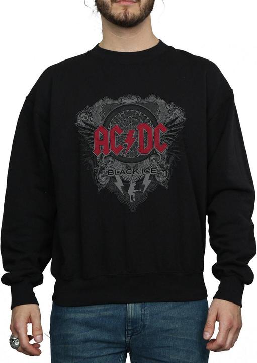 AC/DC Sweatshirt Schwarzes Eis mit roter Baumwolle