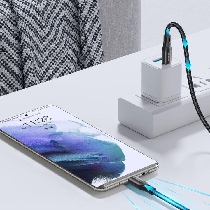 Actual product image Joyroom fast charging / data cable USB Type C - USB Type C PD 60W 2m black (S-2030N1-60) (2 m, USB 2.0)