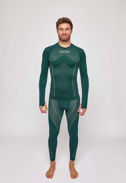 Image du produit Snocks Sous-vêtements thermiques pour hommes avec trou pour le pouce (L)