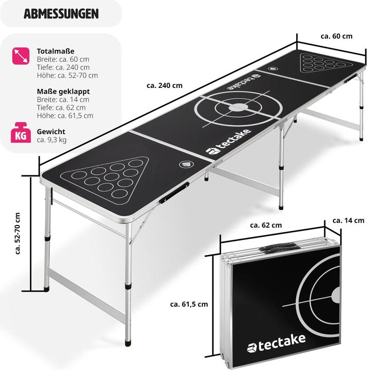 Actual product image tectake Beer pong table