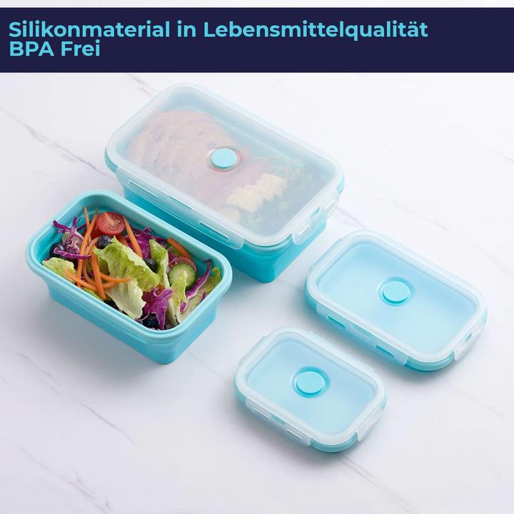Produktbild König Design Gefrier Dosen Lebensmittel Vorrats Behälter Frischhaltedosen Deckel Faltbar (0.80 l)