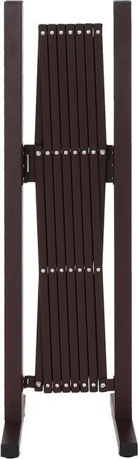 Image du produit Mendler Barrière en aluminium HWC-K56, extensible pivotante en acier 103x31-200x31cm, marron
