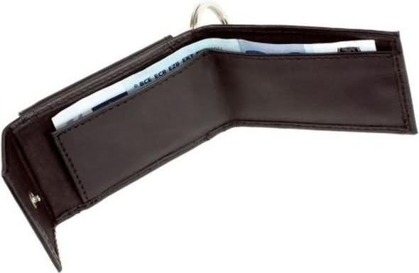 Image du produit Alassio Mini-portefeuille avec emblème métallique 8,5x5cm cuir noir