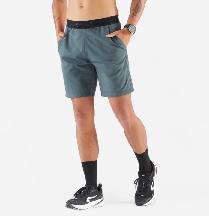 Immagine prodotto Kiprun Laufshorts Herren - Run 500 Dry dunkelgrün/grau (XL)