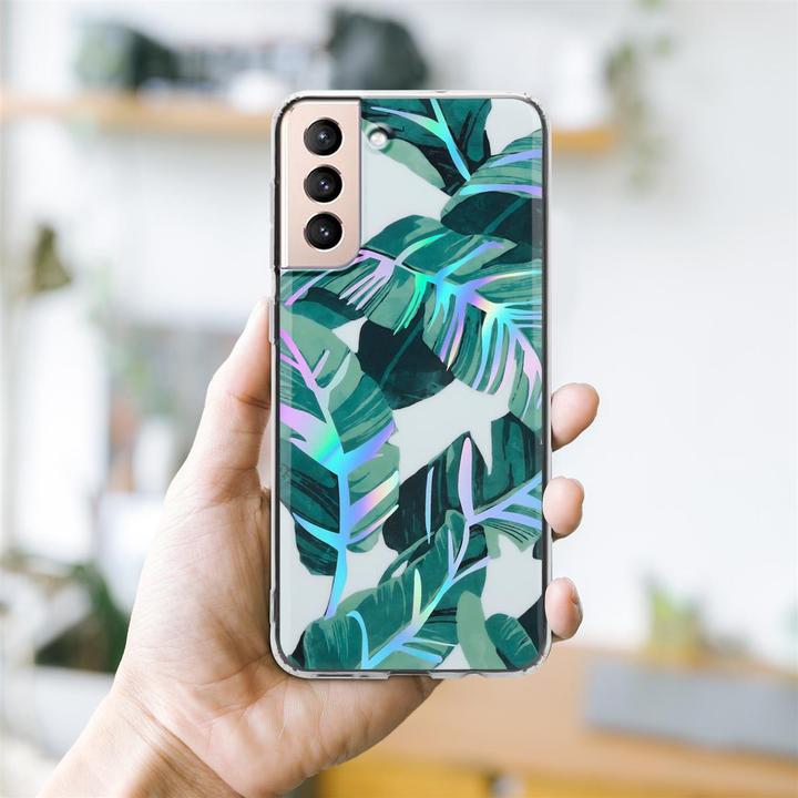 Produktbild Cadorabo IMD TPU Bunte Blumen & Blätter Cover (Samsung Galaxy S21+)