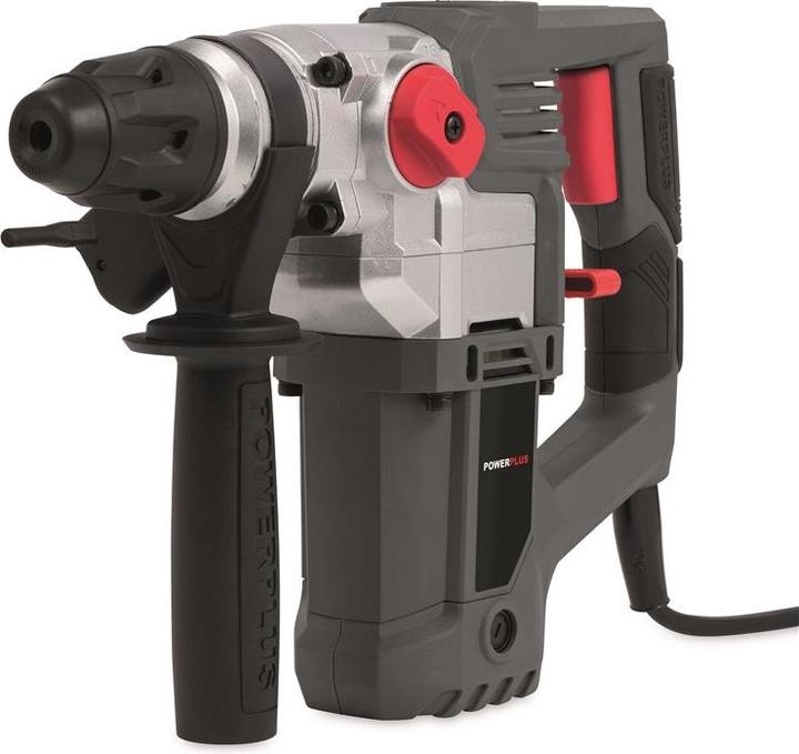 Actual product image Powerplus POWE10060 Hammer drill - 900W - 4J - SDS-Plus - Incl. Storage case and 7 accessories (Electrical connection)