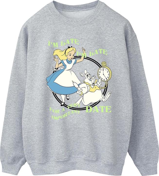 Disney Alice In Wonderland I'm Late Sweatshirt