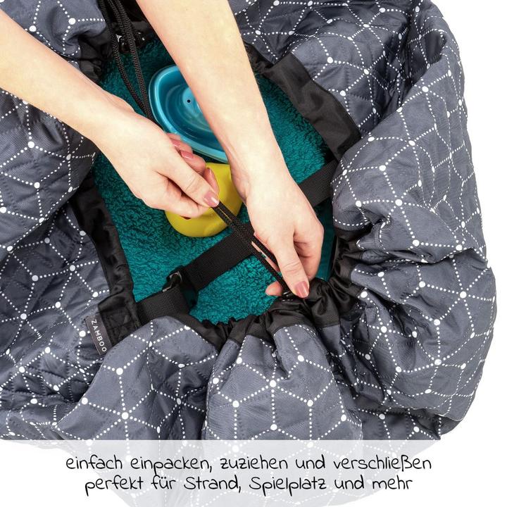 Image du produit Zamboo Couverture d'éveil Couverture d'éveil 2en1 - Sac et tapis de sol - Gris
