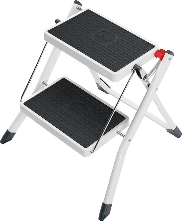 Hailo MK60 StandardLine, Stahl-Trittleiter, 2 Stufen (Stehleiter, 50 cm)