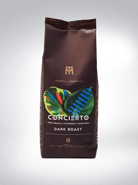 Image du produit Tropical Mountains Concierto Coffee Beans (250 g, Torréfaction foncée)