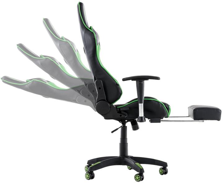 Immagine prodotto CLP Sedia da ufficio Turbo Racing con poggiapiedi, nero/verde