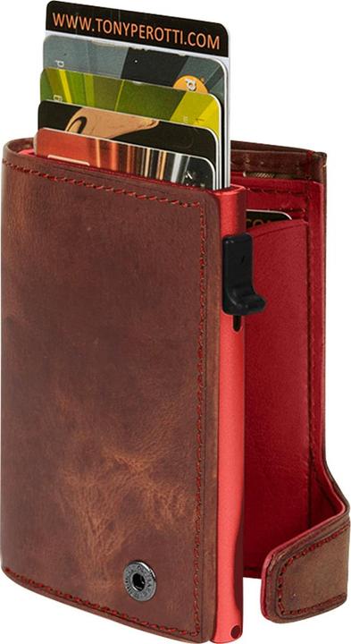 Marron avec boîtier en aluminium rouge