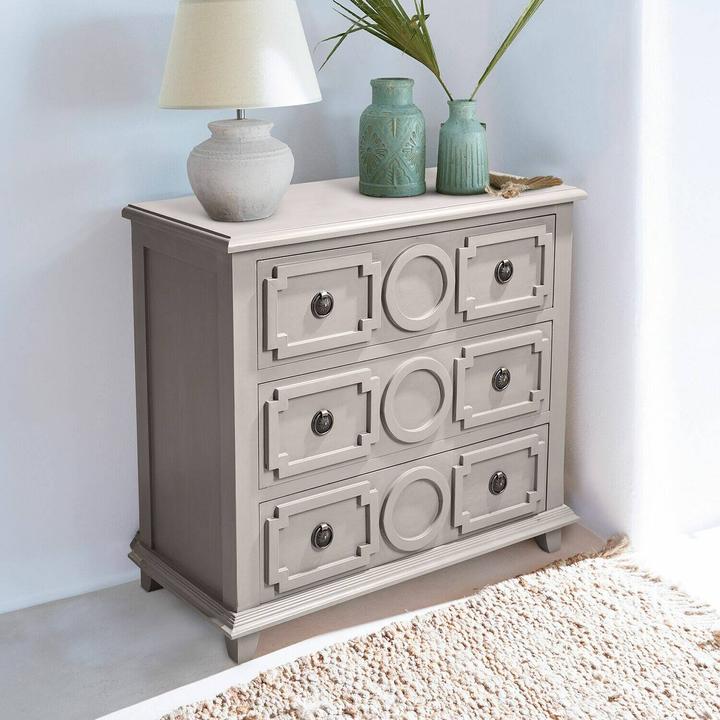 Immagine prodotto Loberon Cassettiera Bethonvilliers grigio/marrone (80 x 90 x 40 cm)