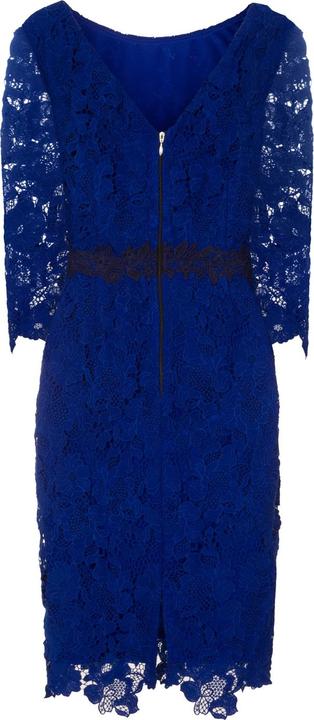 Paper Dolls Vestito Bodycon in pizzo blu all'uncinetto (36 E)