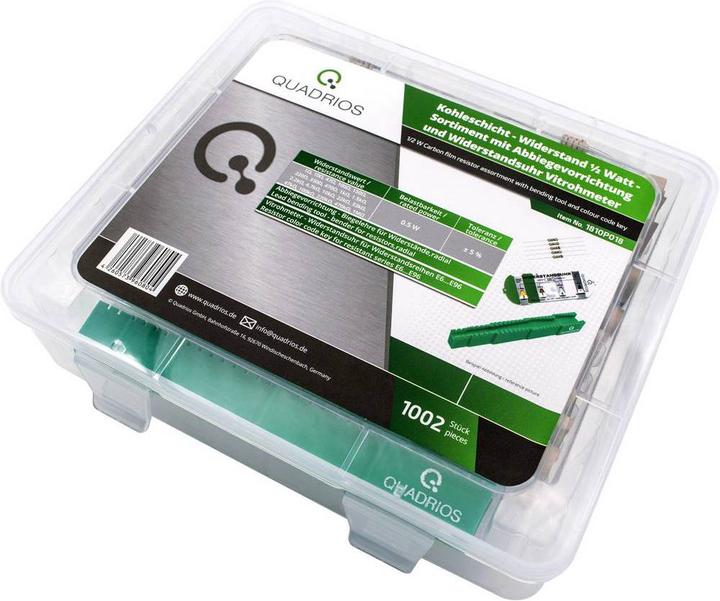 Actual product image Quadrios Carbon layer resistance assortment, 1000 pcs.