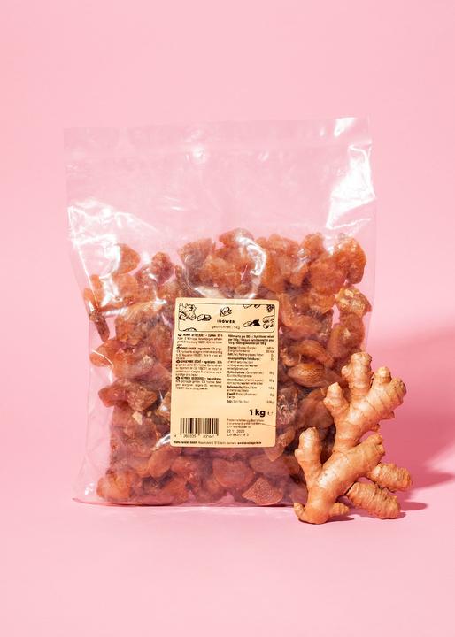 Produktbild KoRo Ingwerstücke getrocknet, gezuckert & ungeschwefelt (1000 g)
