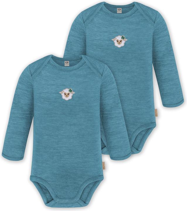 Normani 2er Pack Baby Merino Body Langarm „Auckland" - 9369 (98)