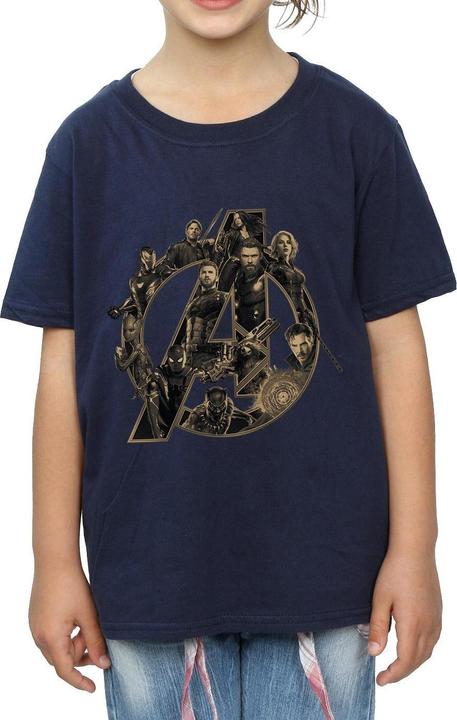 Actual product image Girls Avengers Infinity War Logo Cotton T-Shirt (140, 146)