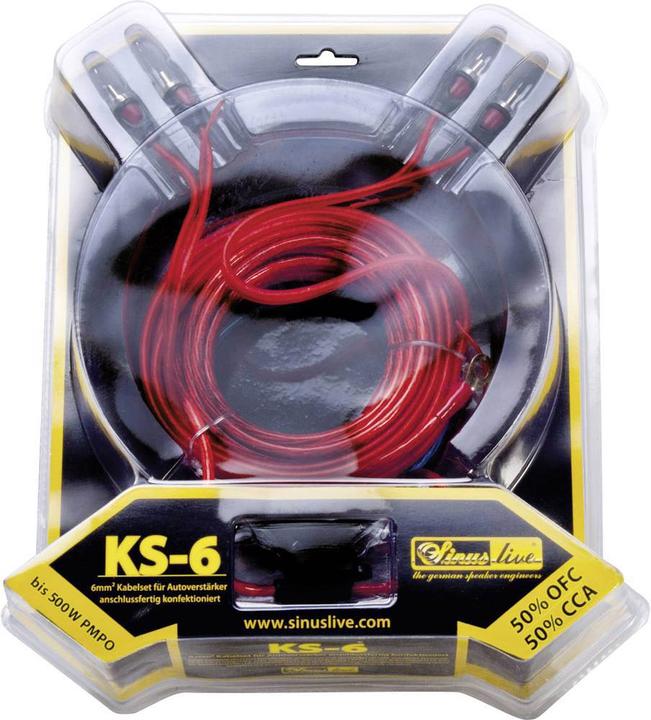 Actual product image Sinuslive Car HiFi power amplifier connection set Sinus Live KS 6