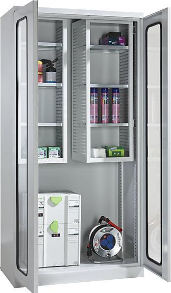 Immagine prodotto MBA-System Armadio per strumenti e materiale di pulizia JUMBO, ante con finestrella / 2 (45 cm, 112 cm)