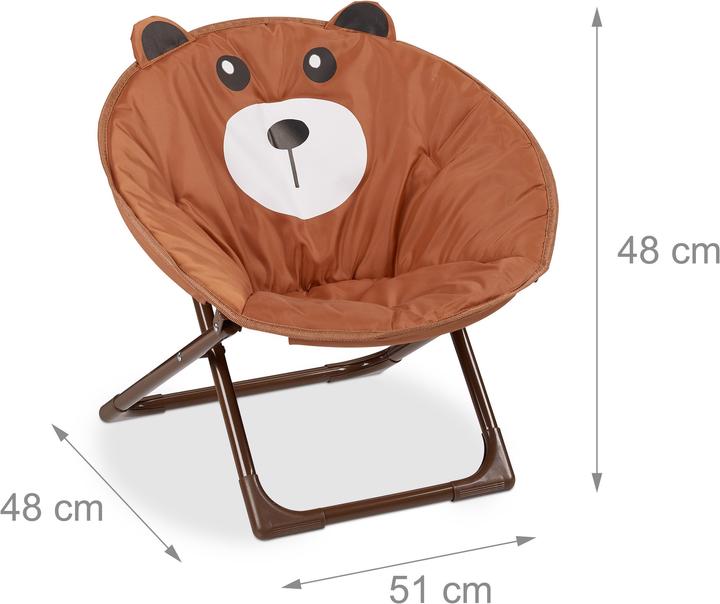 Actual product image Relaxdays Foldable Kids Moon Chair, Camping Seat (High chair)