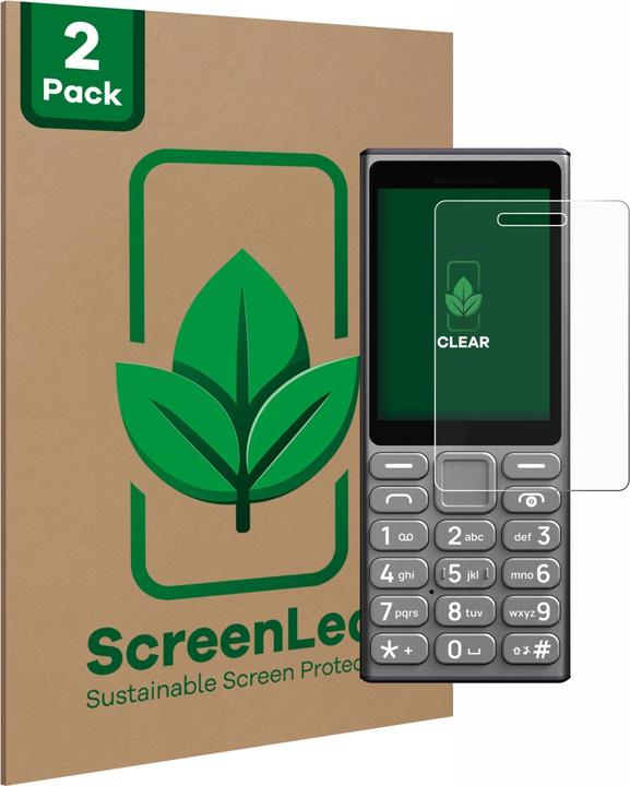 Actual product image ScreenLeaf Screen Protector sustainable Screen Protection, clear, anti-scratch (2 Piece, Nokia 110 4G (2023))