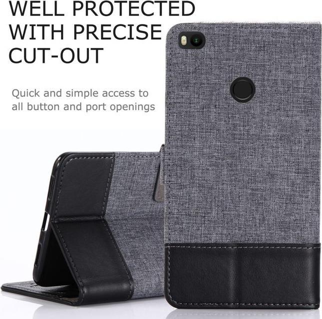 Actual product image MU Classic Two color leather/fabric cover (Mi Max 2)