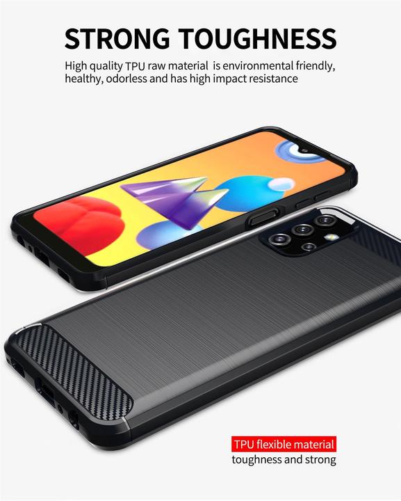Actual product image Cadorabo TPU Ultra Slim carbon stainless steel Combi Cover (Samsung Galaxy A32 5G)